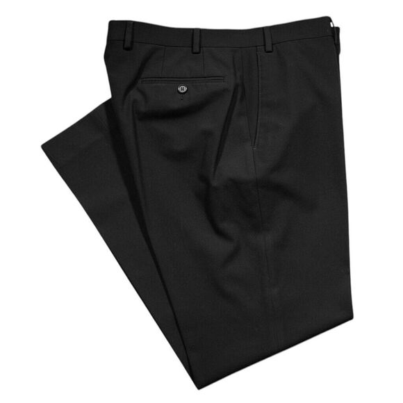 Ralph Lauren Mens Dress Pants Black Stretch Straight Flat Front Trousers 36x30